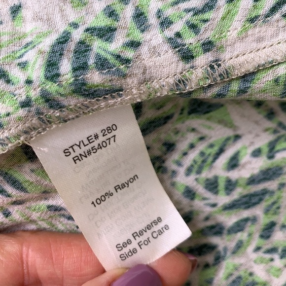 Cabi Leaf Print Midi Wrap Dress - Picture 9 of 9